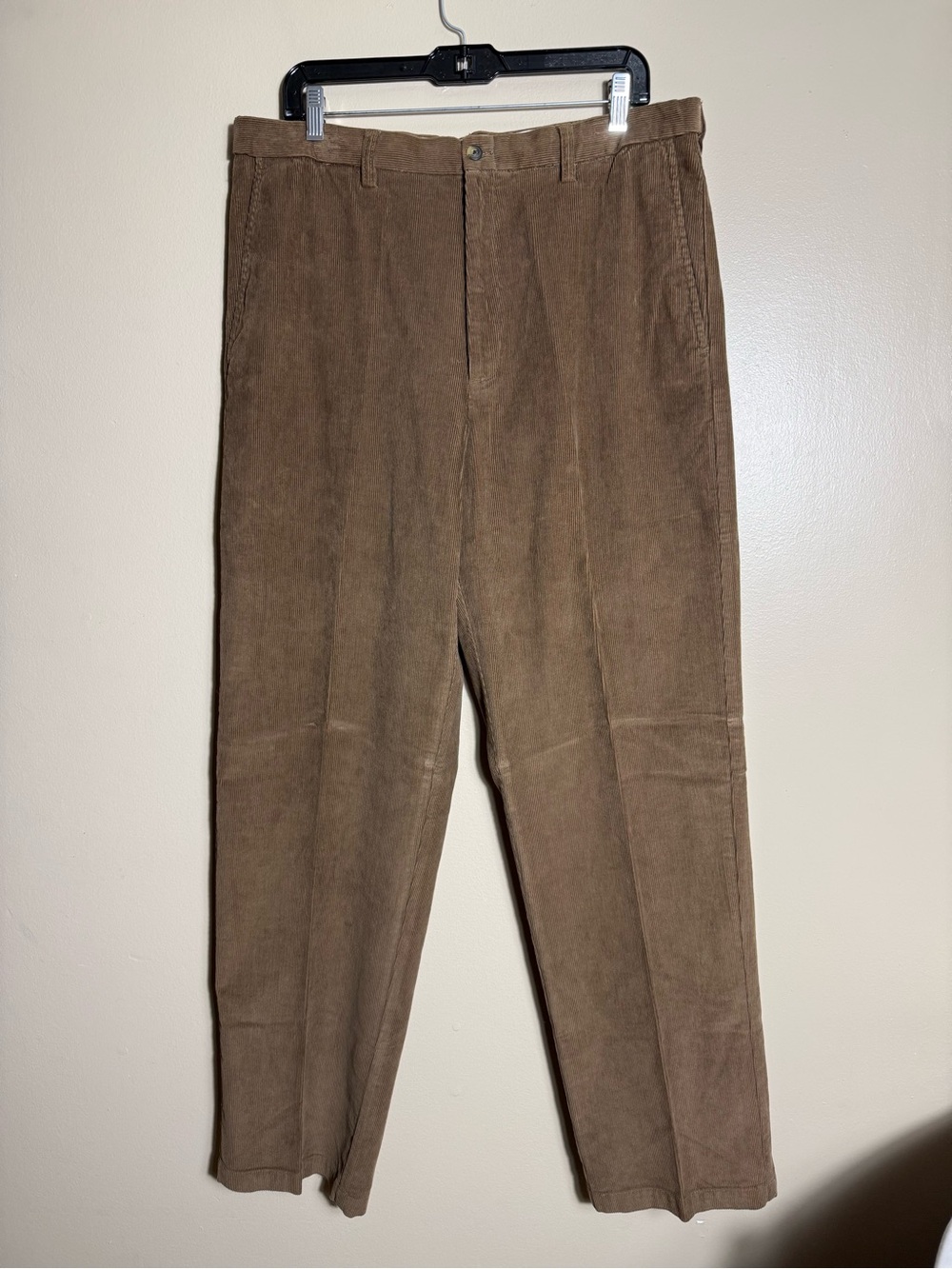 Haggar Corduroy Pants 36x34 Brown Classic Fit Expand Waist NWT